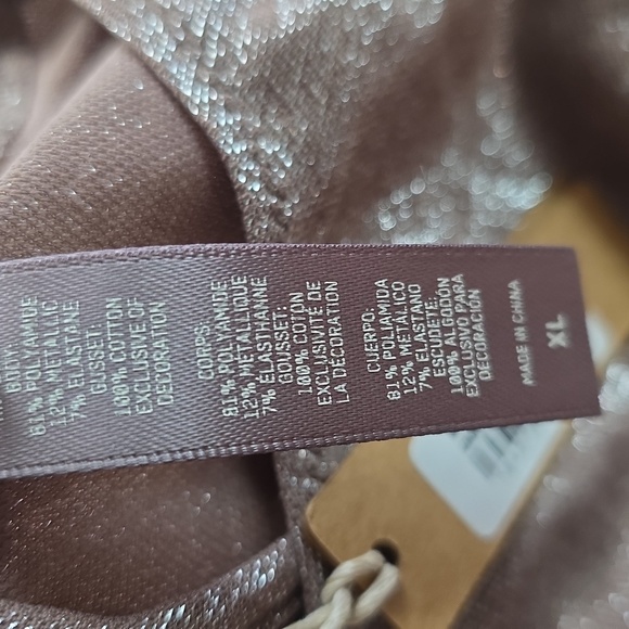 SKIMS Shimmer Catsuit Jumpsuit Umber Womens XL NWT - Picture 7 of 14